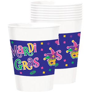 mardi gras plastic cups