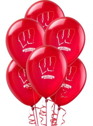 wisconsin badgers balloons birthday 10ct badger university partycity themed balloon football decorations cake