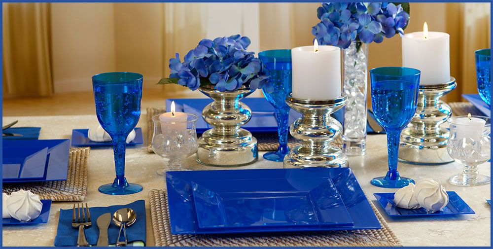 Royal Blue Premium Tableware Party City
