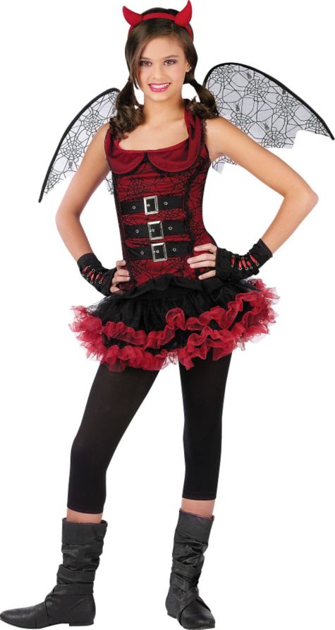 Girls Night Wing Devil Costume