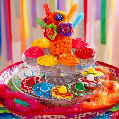 Mexican Party Dessert Sombrero Display Idea - Mexican Fiesta Dessert