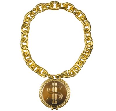 Hip Hop Bling Chain with Dollar Medallion - Party City