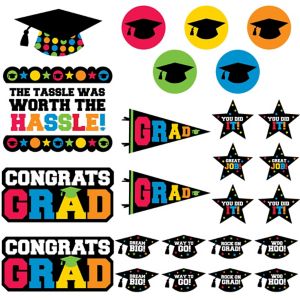 Multicolor Graduation Cutouts 30ct - Party City