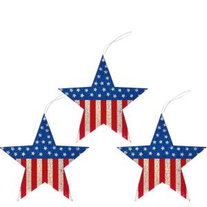 American Flag Star Cutouts 3ct - Party City