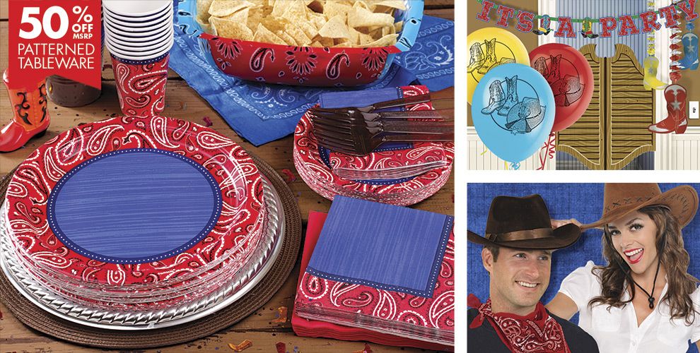 Bandana Western Theme Party Supplies | Party City