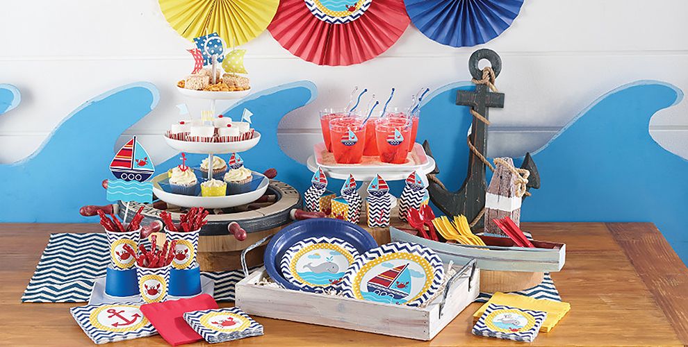 Ahoy Nautical 1st Birthday Party Supplies Party City