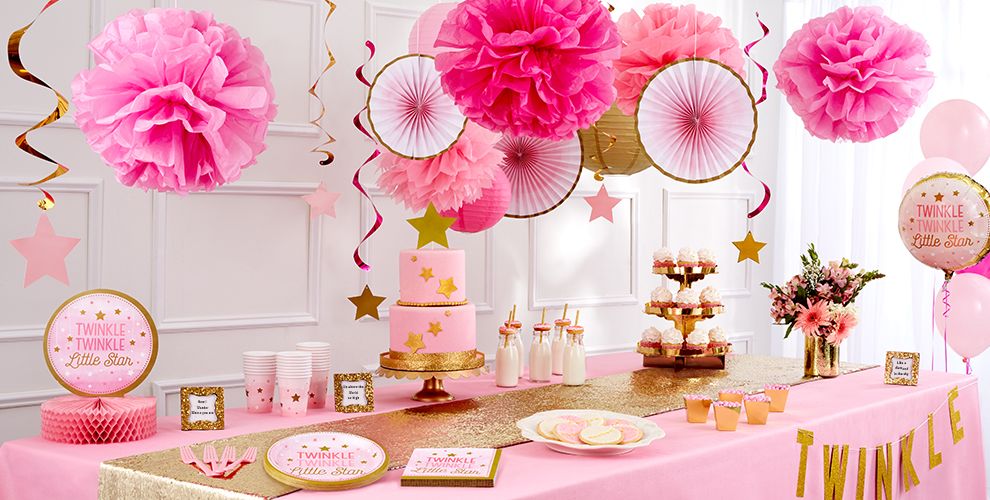 Pink Twinkle Twinkle Little Star Gender-Reveal Baby Shower ...