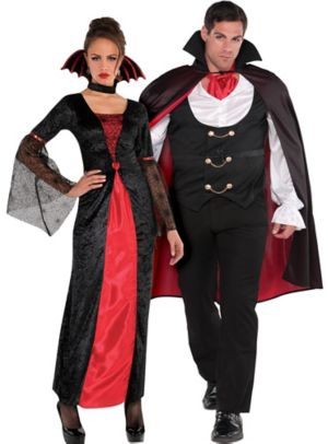 Adult Countess Vampiretta Vampire & True Vampire Couples Costumes ...