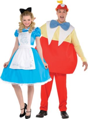 Adult Alice & Tweedledum Couples Costumes - Alice in Wonderland - Party ...