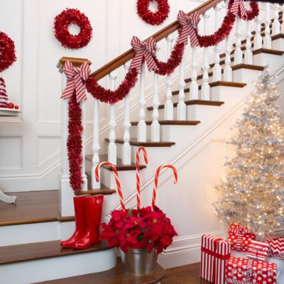 Candy Cane Stairway Decor Idea - Party City | Party City