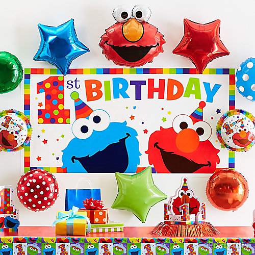  Elmo  First Birthday  Balloon Wall Idea First Birthday  